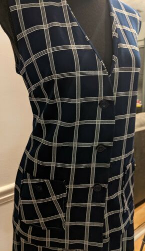 Vintage 70s Beeline Fashions Golden Bee Collection Navy/Cream Vest and Skirt Set - Fresh Stock Dated February 2026