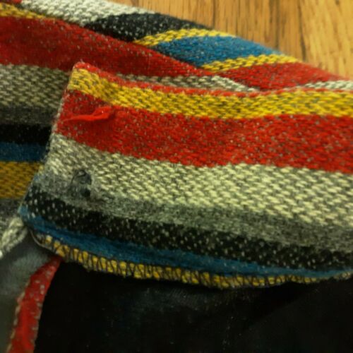 Vintage 1960s 70s Bobbie Brooks Skirt Mod  Lace Up Grey Chevron Rainbow Stripe - Fresh Stock Dated February 2026