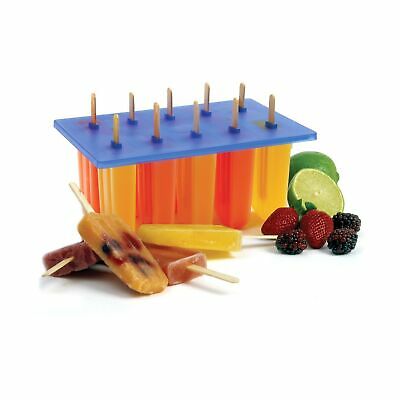 Norpro Frozen Ice Pop Maker, 4x9x5.5 inches, White/Blue - Fresh Stock Dated December 2025