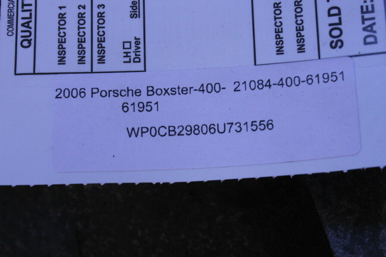 2006 Porsche Boxster-400-61951 - Fresh Stock Dated February 2026