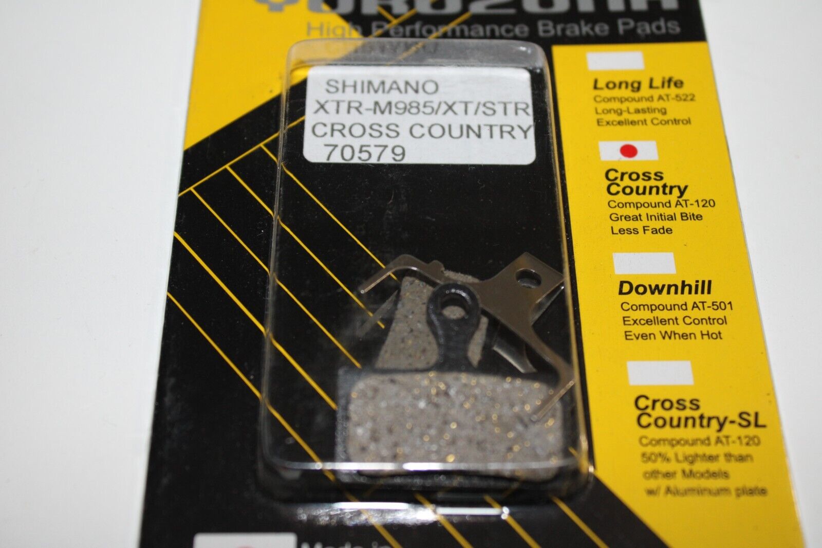 Yokozuna Bicycle Disc Brake Pads Shimano XTR/XT/STR AT120 70579 Free US Shipping - Fresh Stock Dated February 2026