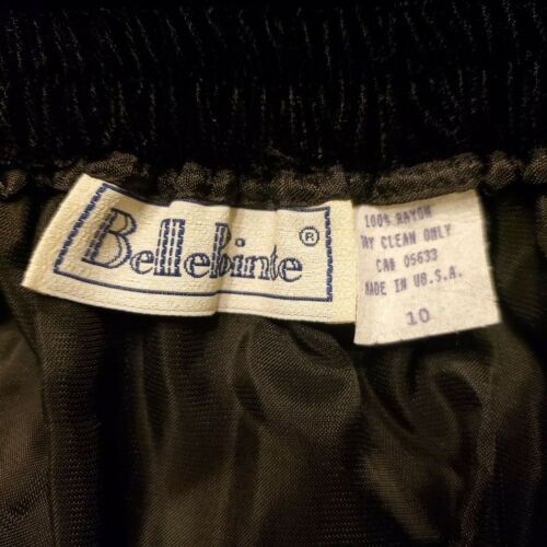 Vintage BellePointe Women’s Black Velvet Maxi Faux Wrap Skirt 10 USA - Fresh Stock Dated December 2025