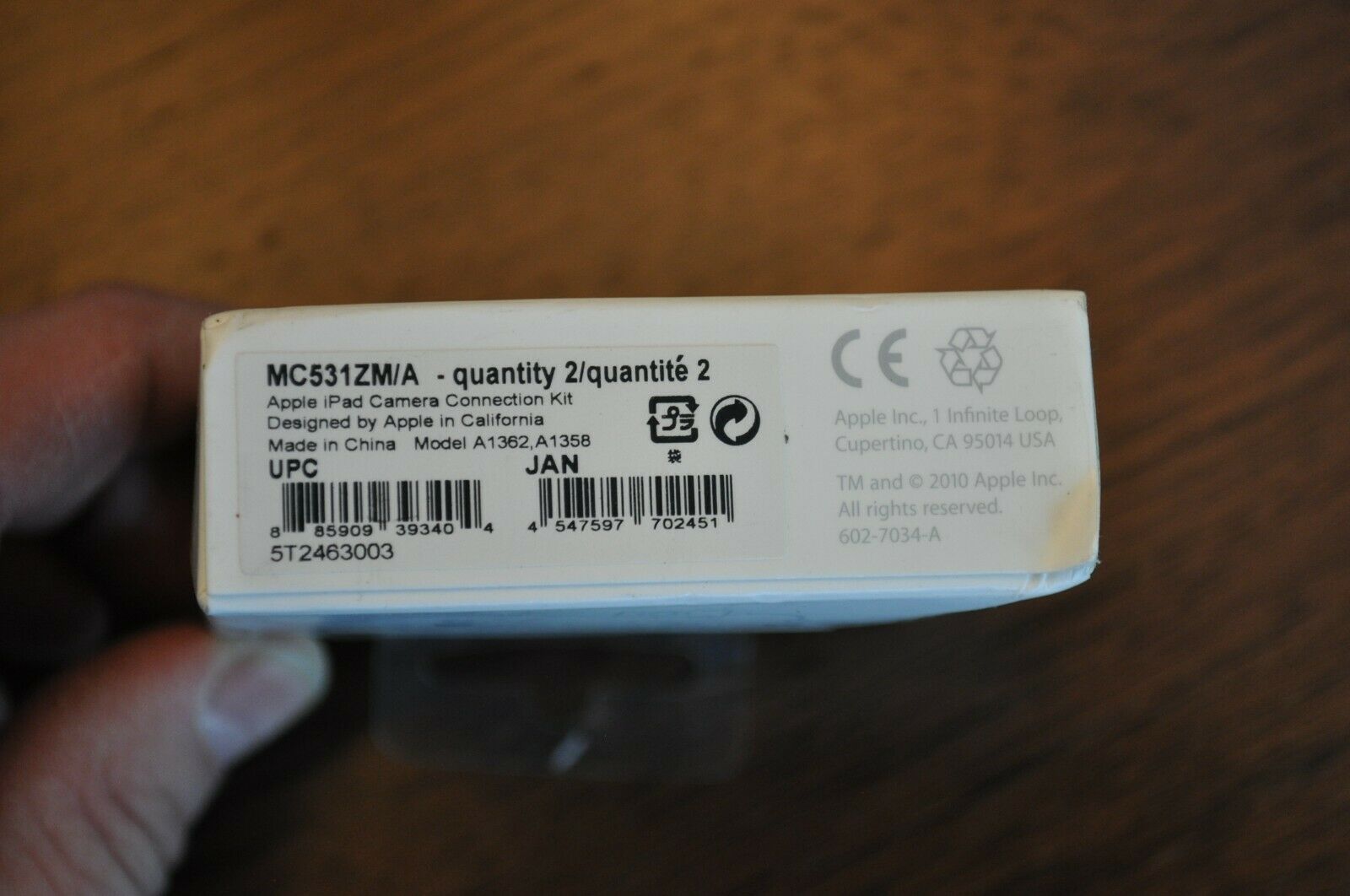 Original Apple iPad Camera Connection Kit (30-Pin) - MC531ZM/A - A1358, A1362 - Fresh Stock Dated February 2026