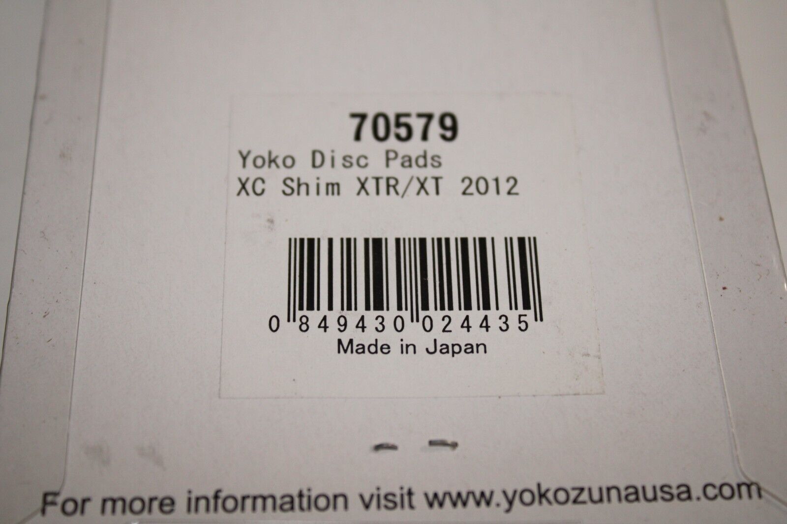Yokozuna Bicycle Disc Brake Pads Shimano XTR/XT/STR AT120 70579 Free US Shipping - Fresh Stock Dated February 2026