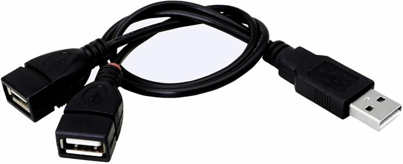 30 cm USB Splitter Cable 2.0 1 Male to 2 Female Jack Y Hub Adapter... - Fresh Stock Dated February 2026
