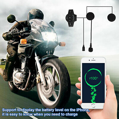 Motorcycle Helmet Headset Wireless Bluetooth 5.0 Headphone Speaker HandsFree US - Fresh Stock Dated December 2025