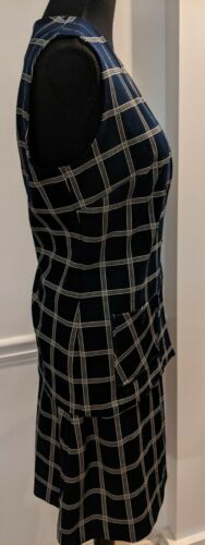 Vintage 70s Beeline Fashions Golden Bee Collection Navy/Cream Vest and Skirt Set - Fresh Stock Dated February 2026