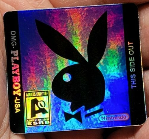 1 HOLO GAME BOY PLAYBOY🐇 (POKEMON BLUE) CARTRIDGE LABEL STICKER DMG-PLAYBOY-USA - Fresh Stock Dated December 2025