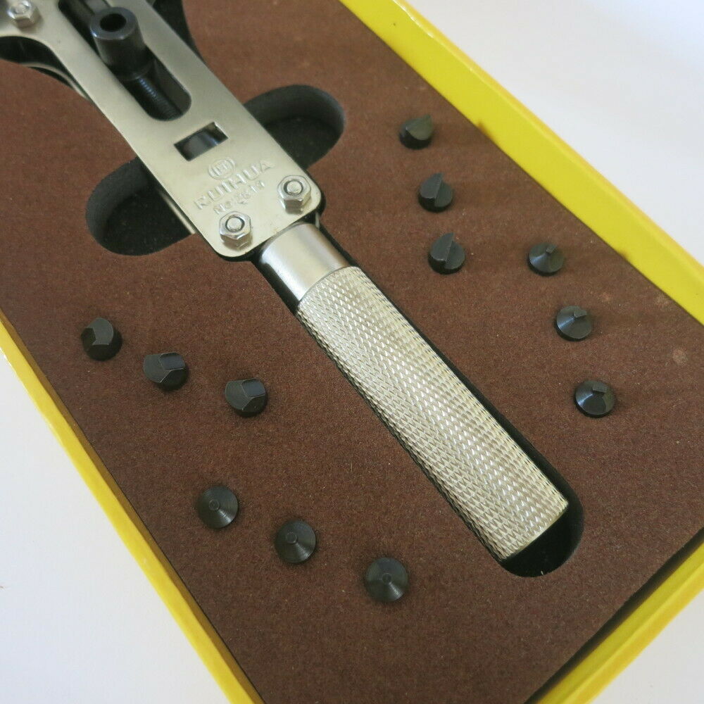 Extra Large Watch Caseback Opener Wrench Max. 80mm with 4 Pairs of Clamp Bits - Fresh Stock Dated February 2026