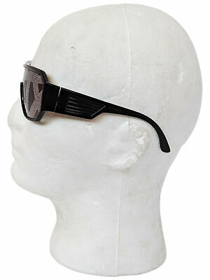Crazy Lines Black Shield Sunglasses With Silver Stripes Macho Man Randy Savage - Fresh Stock Dated February 2026