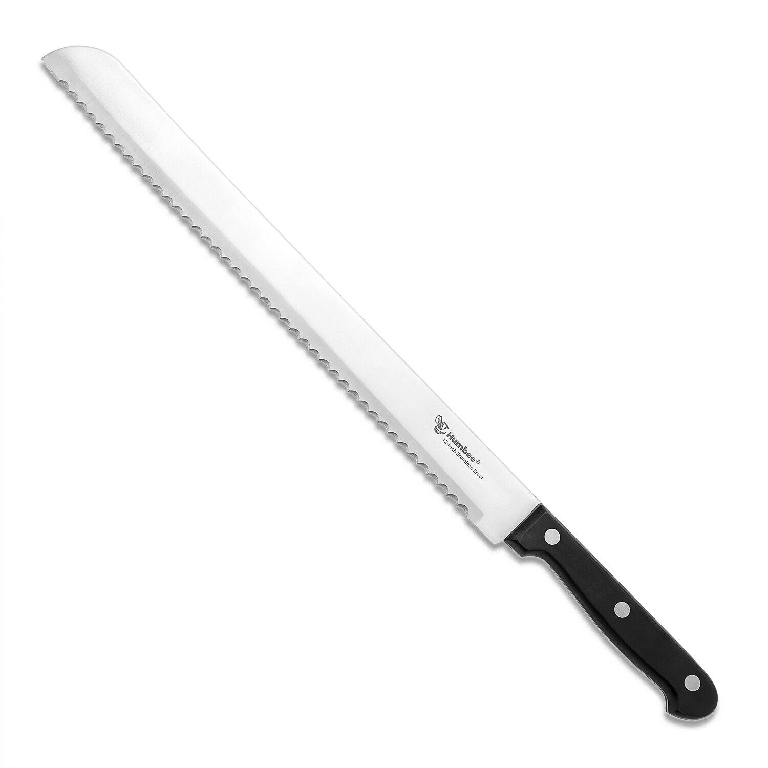 Humbee Chef, Stainless Steel Serrated Bread Knives 8/10/12 inch - Fresh Stock Dated December 2025