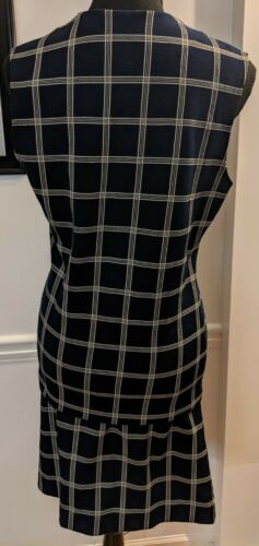 Vintage 70s Beeline Fashions Golden Bee Collection Navy/Cream Vest and Skirt Set - Fresh Stock Dated February 2026