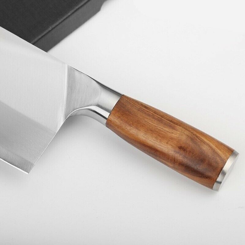 8 Inch Stainless Steel Chopping Cleaver Kitchen Chef Knife Chopper Cutter Knives - Fresh Stock Dated December 2025