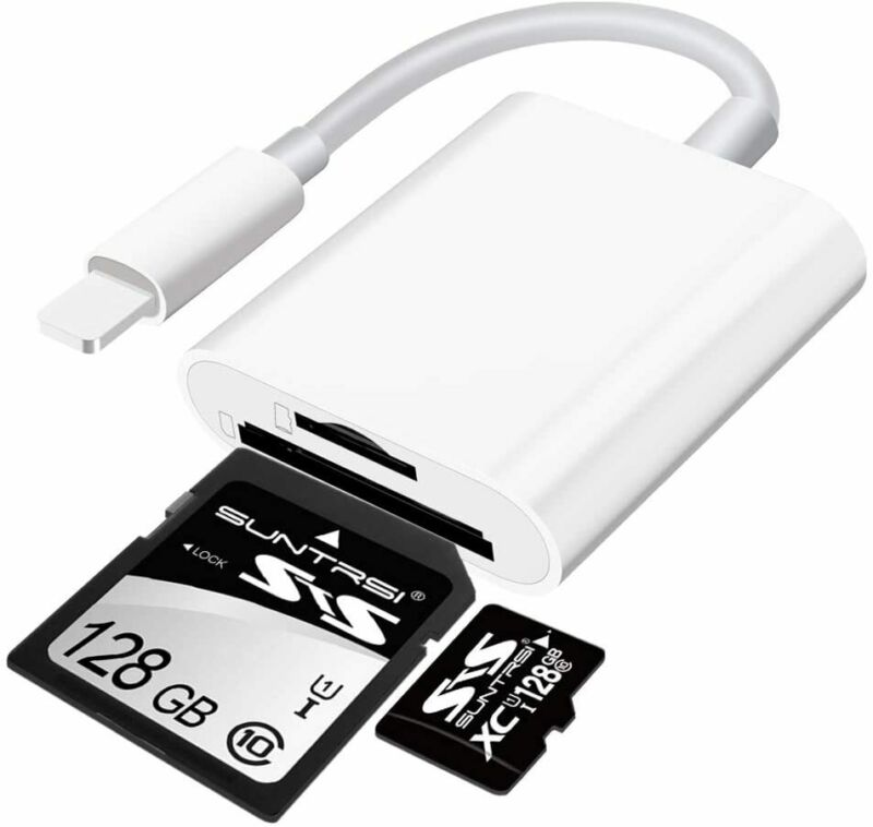 Sd Card Reader for iPhone iPad Camera,Dual Slot Memory Reader... - Fresh Stock Dated February 2026