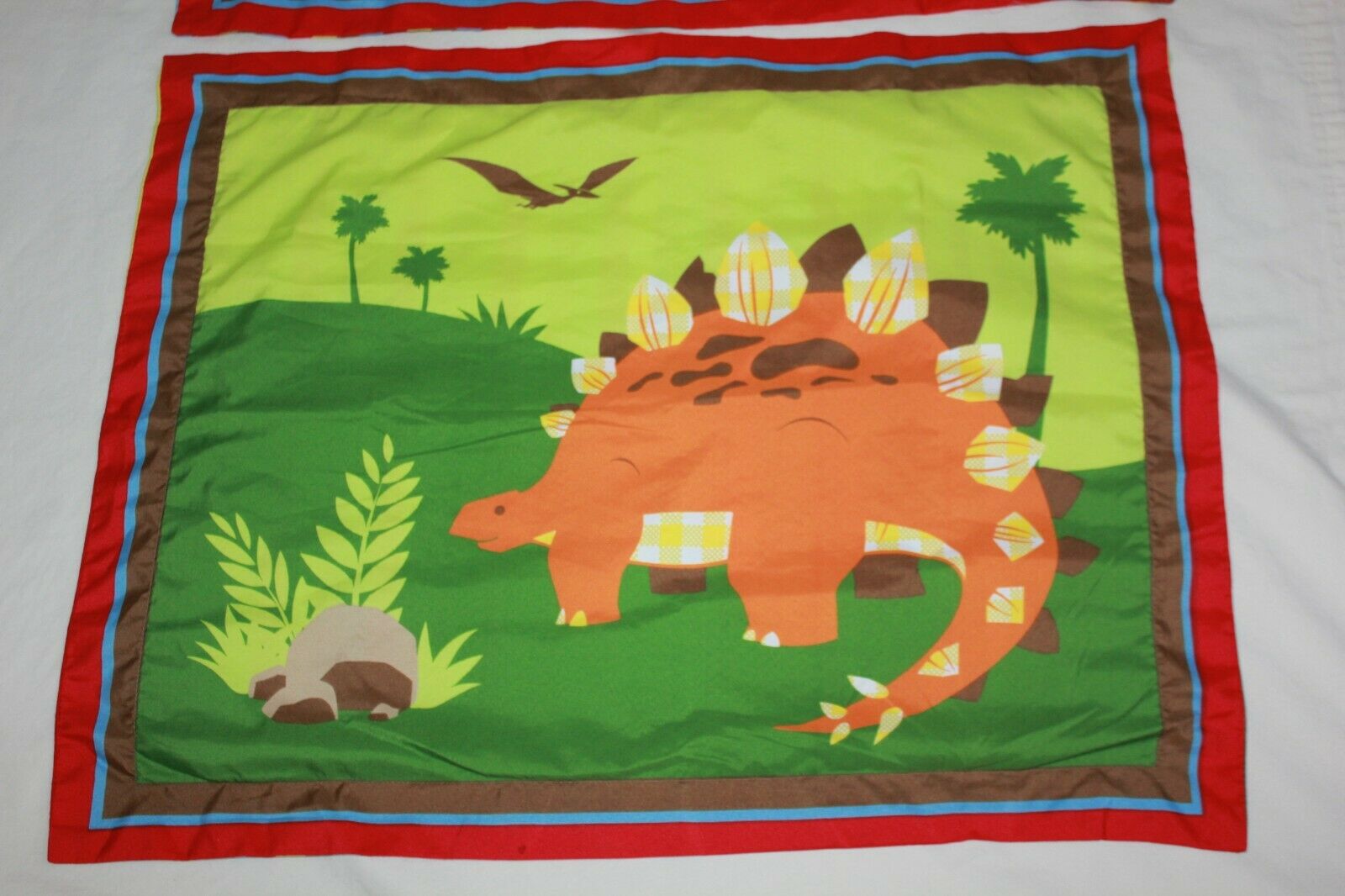CIRCO DINOSAUR STANDARD PILLOW SHAM, STRIPED BACK, 30X24
