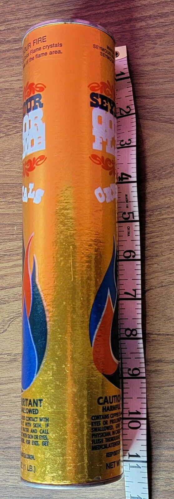 VTG Seymour Color Flame Crystals Fireplace 1 lb Canister Campfire Vivid Colors - Fresh Stock Dated December 2025