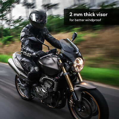 AHR RUN-B Replacement Motorcycle Helmet Front Visor Solid PC Face Shield - Fresh Stock Dated February 2026