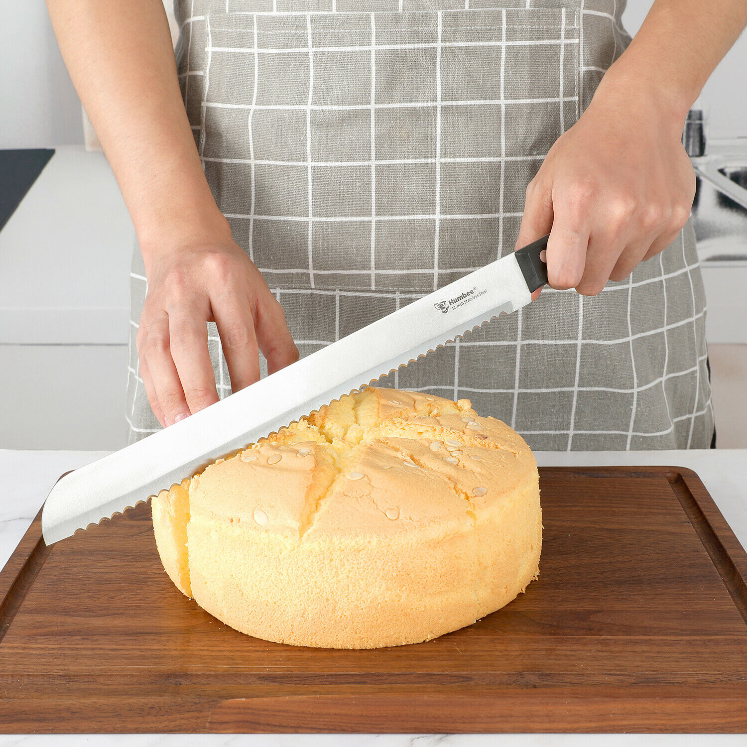 Humbee Chef, Stainless Steel Serrated Bread Knives 8/10/12 inch - Fresh Stock Dated December 2025
