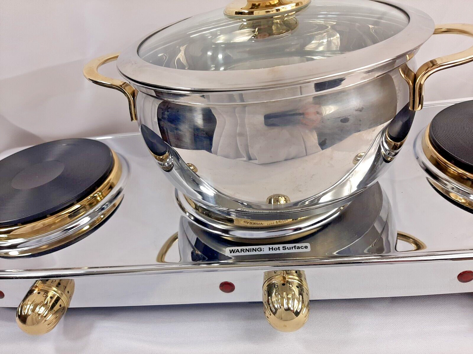 Cuisine Cookware Command Performance Gold MK-337 Triple Burner with 3 Qt Pot - Fresh Stock Dated February 2026