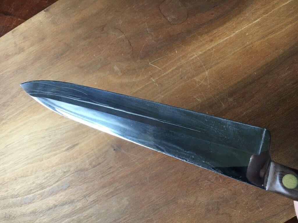 CUTCO NO. 25 Butcher carving Knife BROWN WOOD HANDLE MADE IN USA EX++ - Fresh Stock Dated December 2025