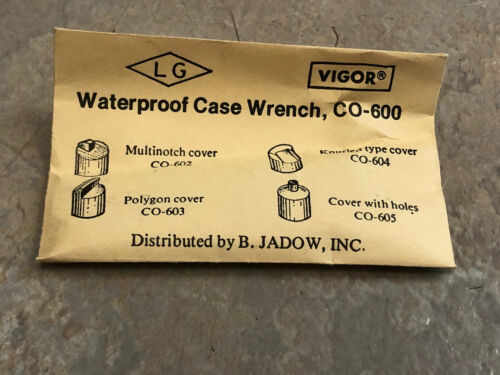 Vintage Vigor Waterproof Watch Case Wrench Watchmakers Tool No. CO-600 With Box - Fresh Stock Dated December 2025