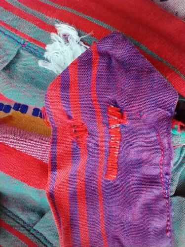 Vintage 1960s Justin McCarty Dallas Southwestern Stripe Print Gathered Skirt S/M - Fresh Stock Dated March 2026