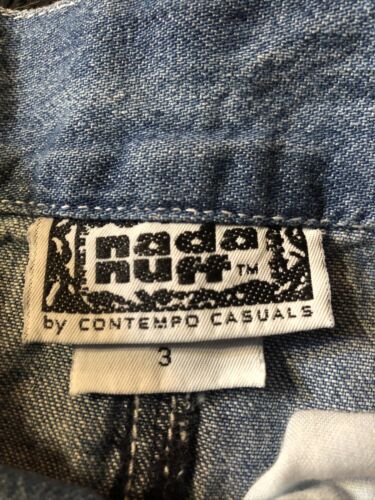 Vintage 90s Denim Button Down Skirt Contempo Casuals Nada Nuff Size 3 Petite - Fresh Stock Dated March 2026
