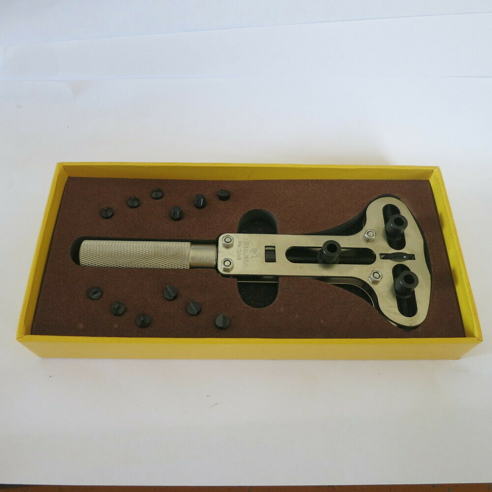 Extra Large Watch Caseback Opener Wrench Max. 80mm with 4 Pairs of Clamp Bits - Fresh Stock Dated February 2026