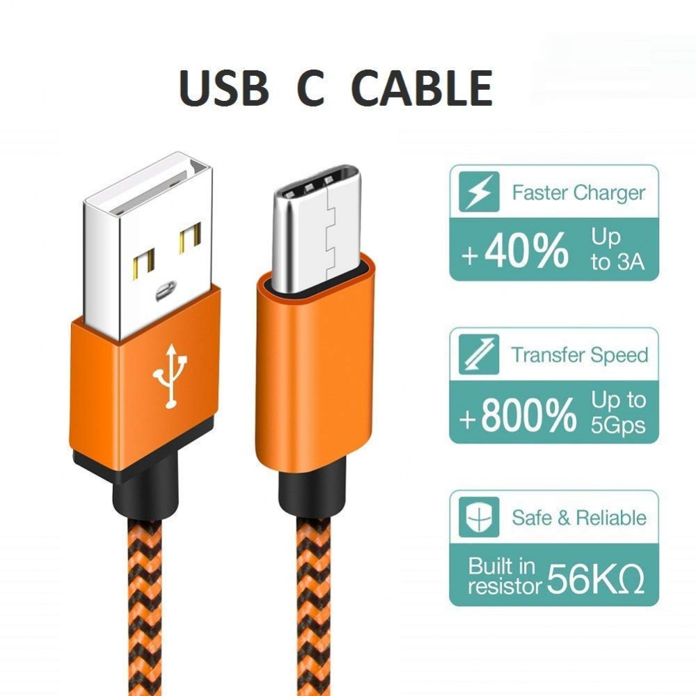 Type C Cable Fast USB C Charging 6FT 3Pack Power 3Pack, blue+green+orange - Fresh Stock Dated February 2026