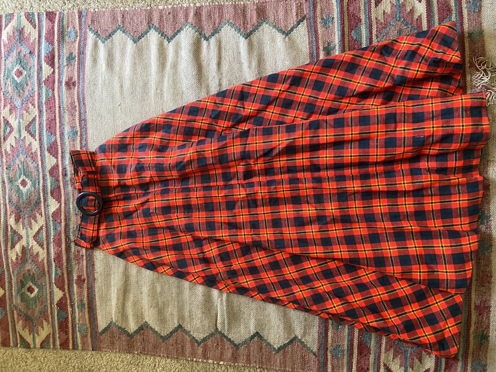 Vintage 60’s Vivienne Westwood Look Plaid Midi/Maxi High Rise Skirt - Fresh Stock Dated March 2026