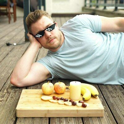 10 Pieces Thug Life Party Sunglasses Pixelated Mosaic Eyewear Black for Unisex A - Fresh Stock Dated February 2026