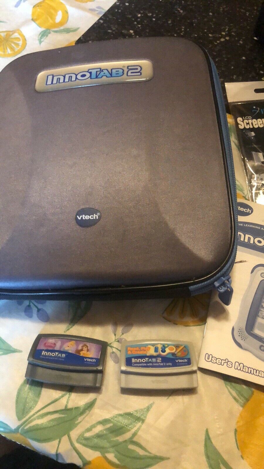 innotab 2 carrying case gel skin car charger screen protector 2 Games - Fresh Stock Dated December 2025