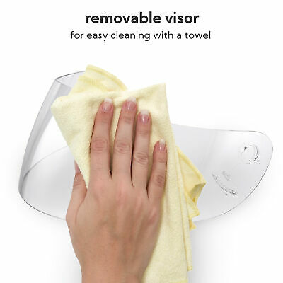 AHR RUN-B Replacement Motorcycle Helmet Front Visor Solid PC Face Shield - Fresh Stock Dated February 2026