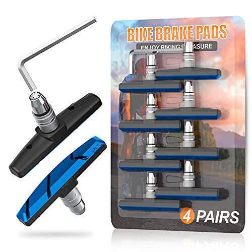 Alritz Bike Brake Pads Set, 4 Pairs Road Mountain Bicycle V-Brake Blocks Shoes w - Fresh Stock Dated February 2026