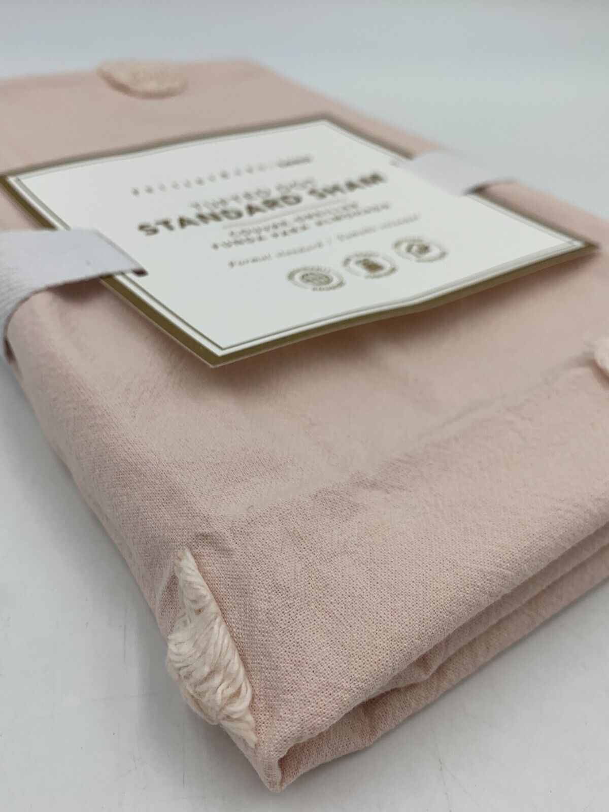 Pottery Barn Teen Tufted Dot Sham Standard Powdered Blush #G628 - Fresh Stock Dated February 2026