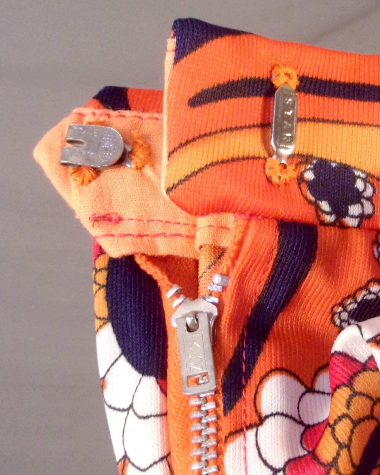 vintage 60s Psychedelic MOD Hippie Slick Acetate Maxi Skirt Day Glo Abstract 26 - Fresh Stock Dated March 2026