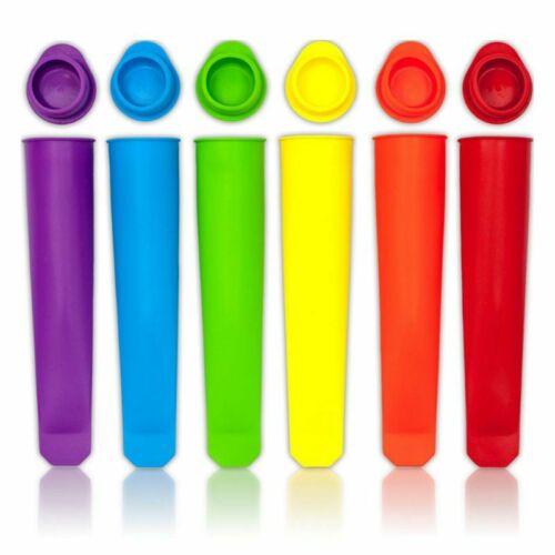 6Pcs DIY Silicone Frozen Ice Cream Mold Juice Popsicle Maker Ice Lolly Pop Mould - Fresh Stock Dated February 2026