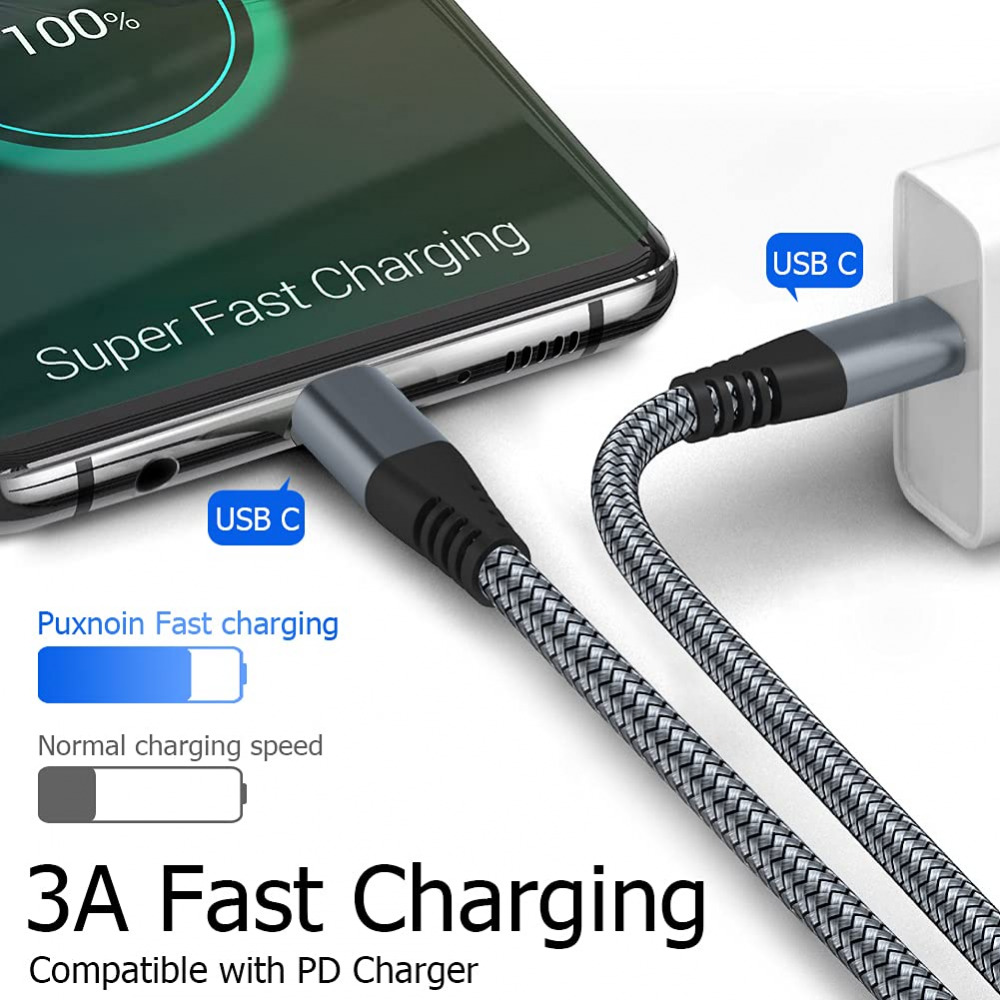 USB C to C Cable 6ft 60w, 3Pack C Cable, PD Type C Charging Cable... - Fresh Stock Dated February 2026