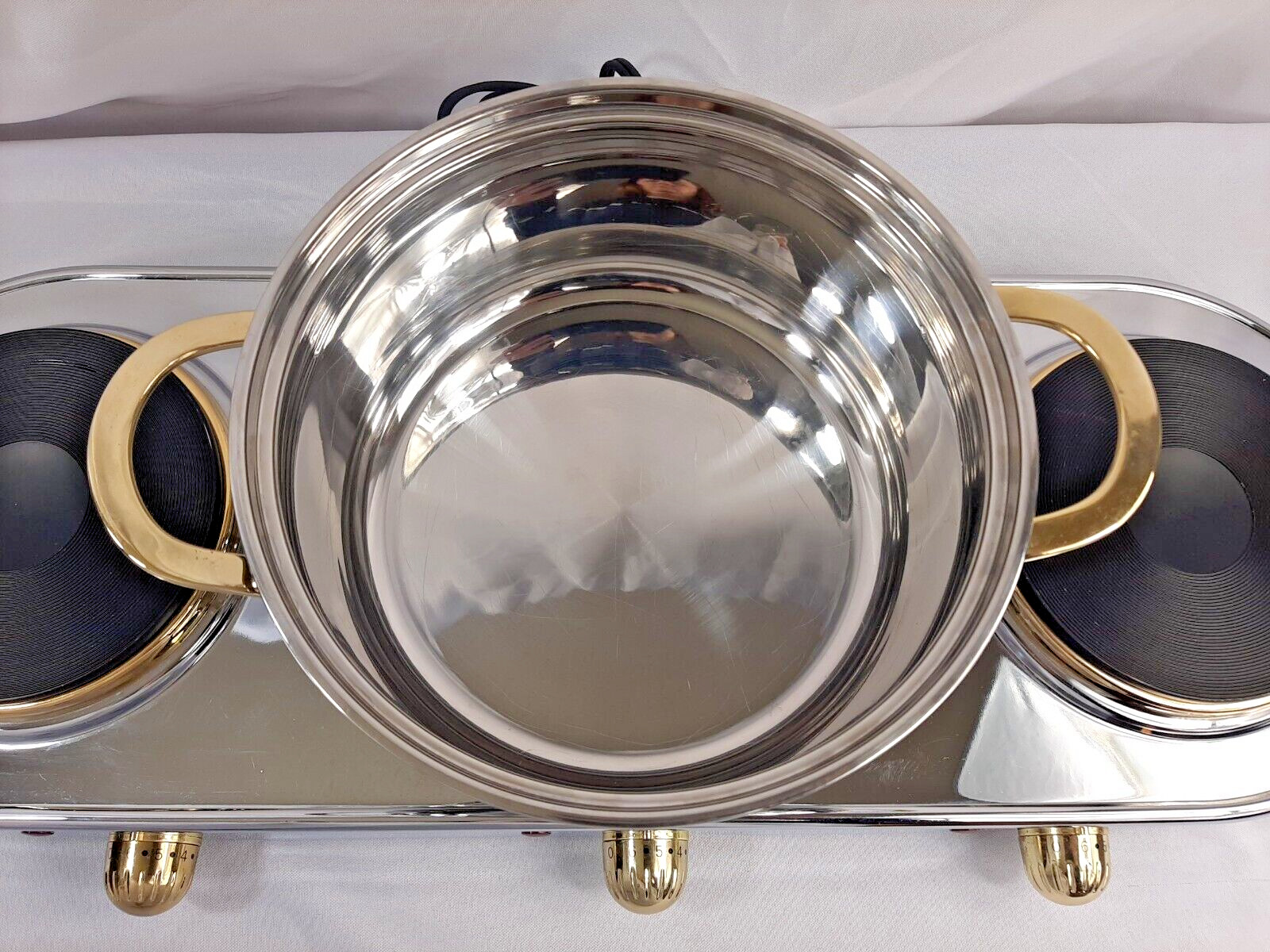 Cuisine Cookware Command Performance Gold MK-337 Triple Burner with 3 Qt Pot - Fresh Stock Dated February 2026