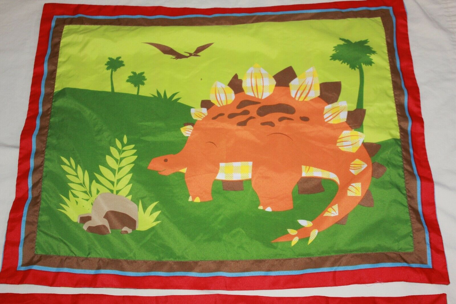 CIRCO DINOSAUR STANDARD PILLOW SHAM, STRIPED BACK, 30X24