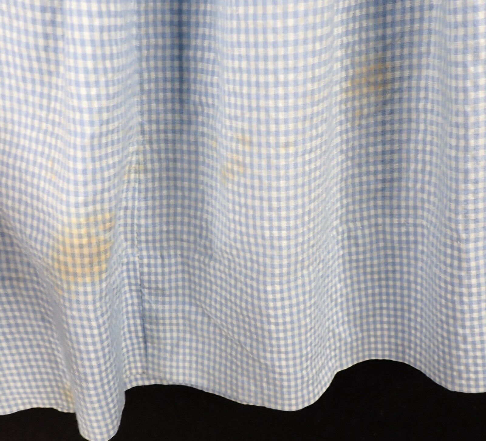 Vintage 50s Blue Gingham Cotton Full Skirt 24