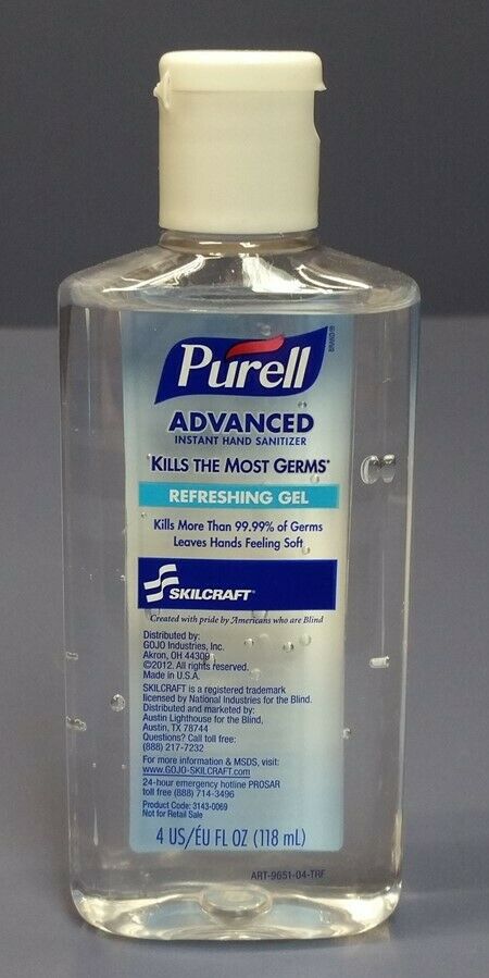 (24 Bottles) Purell Advances Skilcraft Instant Hand Sanitizer Gel (4 oz. ea.) - Fresh Stock Dated February 2026