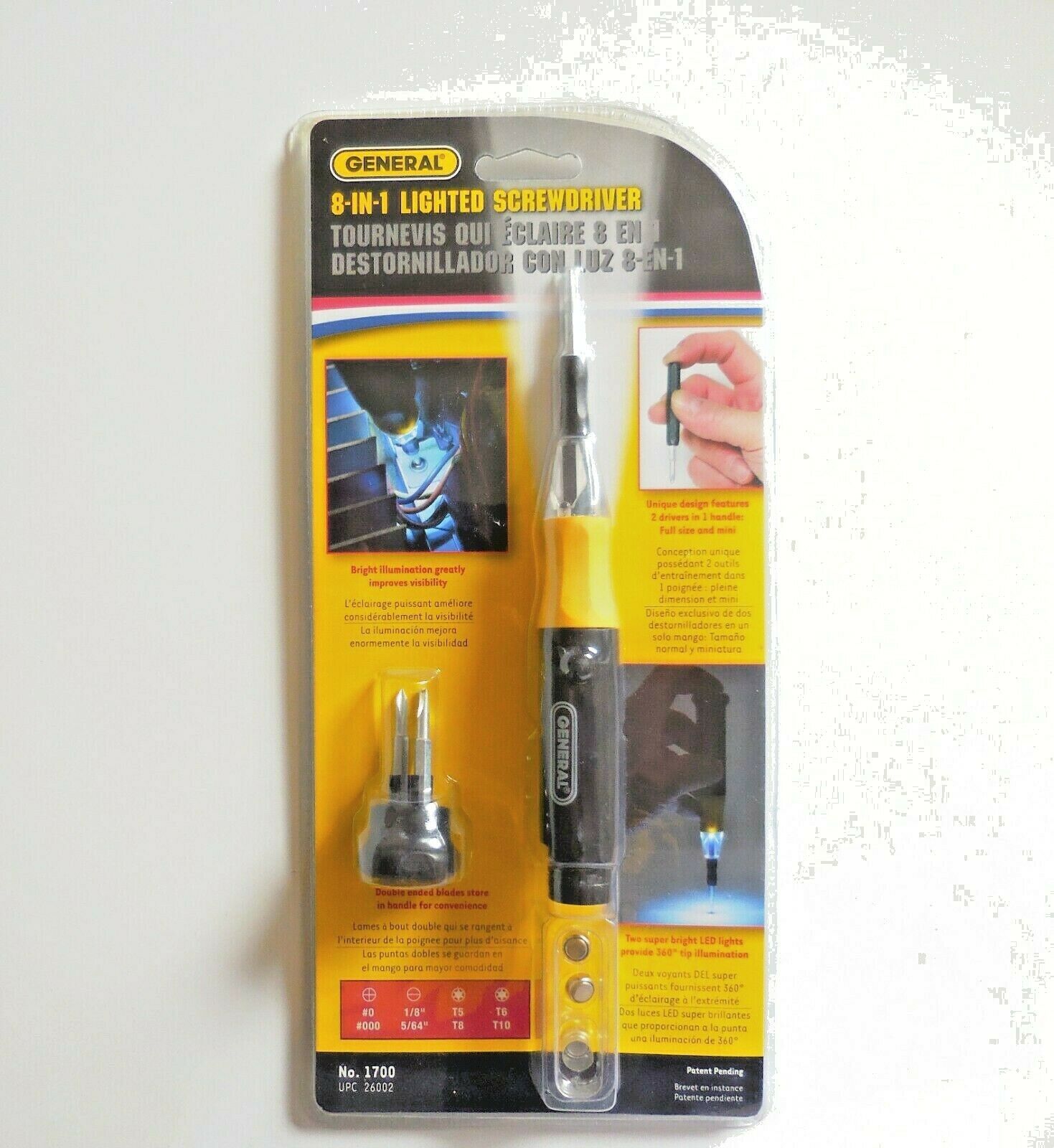 038728260024 EIGHT IN ONE LIGHTED SCREWDRIVER CRAFTS JEWELRY ELECTRONICS REPAIR - Fresh Stock Dated February 2026