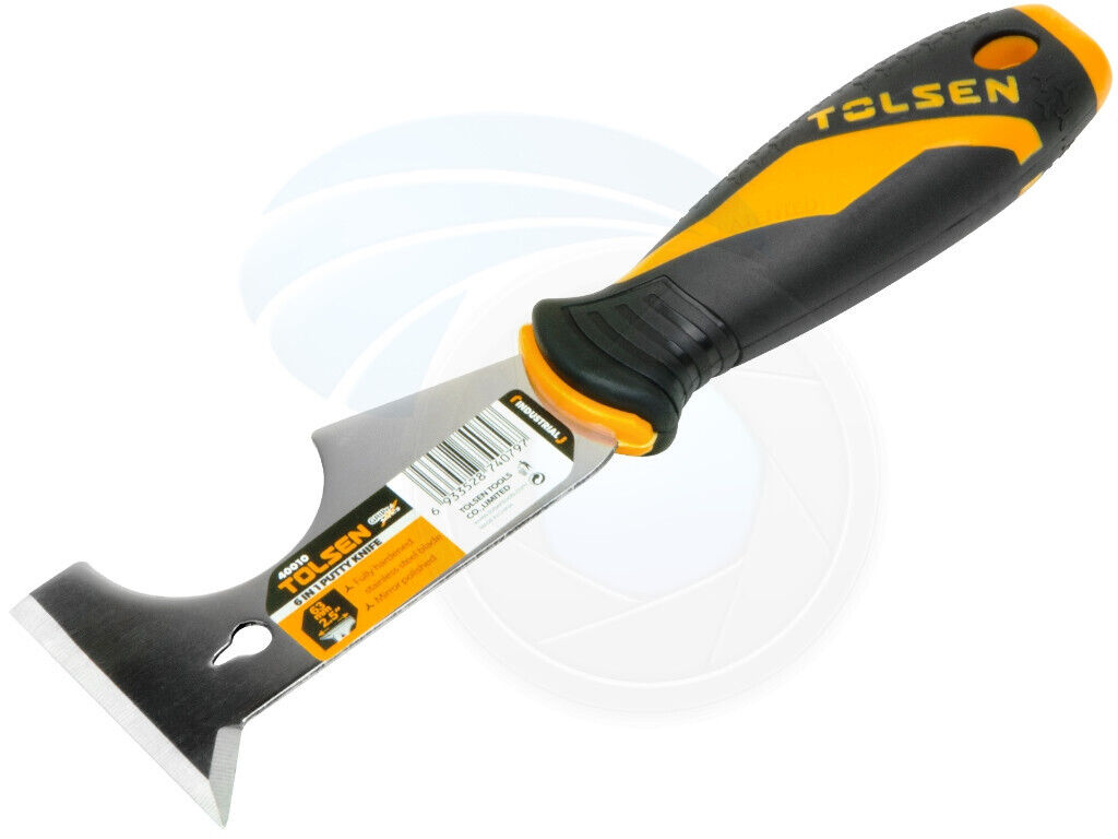 6in1 2.5in Putty Knife Scraper Paint Roller Cleaner Fiberglass Handle - Fresh Stock Dated February 2026