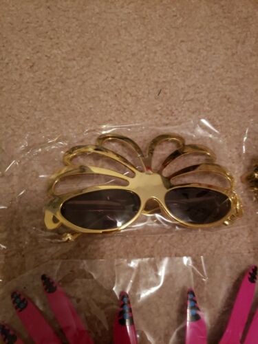 Lot of 12 of Party Fancy Dress Funny Sunglasses brand new with single clear bags - Fresh Stock Dated February 2026