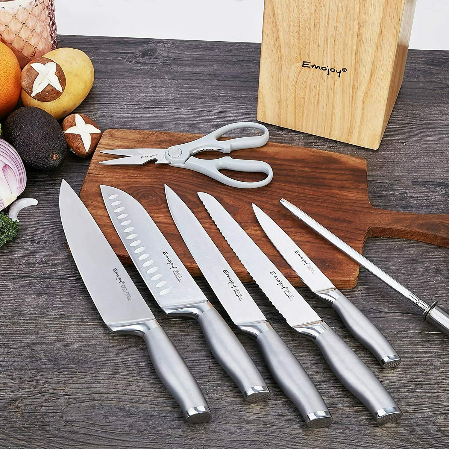 Knife Set Sharp Stainless Steel Professional Chef Cutlery Steak Kitchen Knives - Fresh Stock Dated December 2025