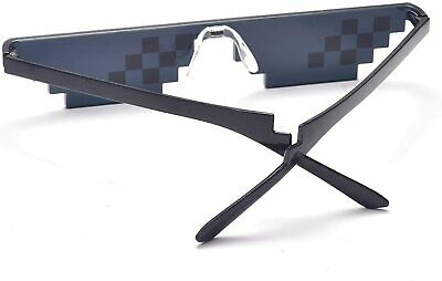 10 Pieces Thug Life Party Sunglasses Pixelated Mosaic Eyewear Black for Unisex A - Fresh Stock Dated February 2026