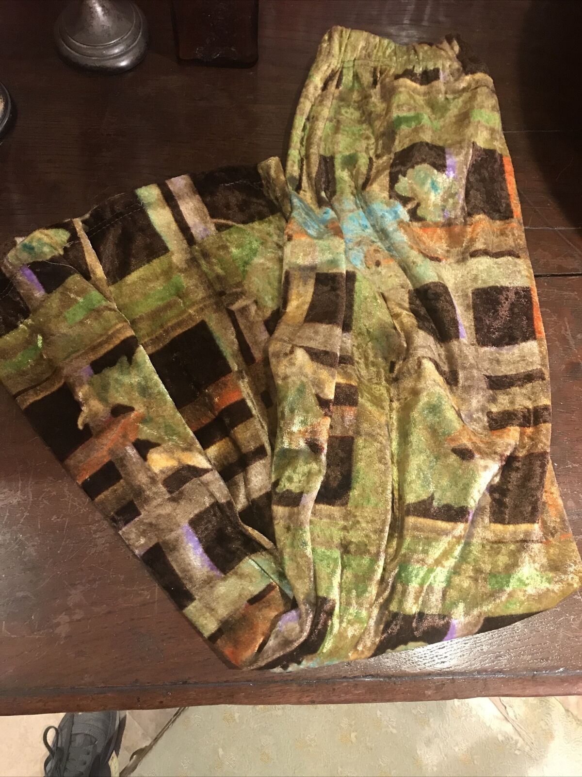 Vintage Womens Maxi Skirt Velour 60s 70s European Hippy Boho Graphic Print XS S - Fresh Stock Dated February 2026