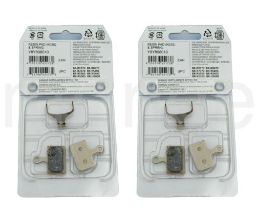 2Pair Shimano Bike Disc Brake Resin Pad K03S BR-R9170,BR-R8070,BR-RS805,BR-RS505 - Fresh Stock Dated December 2025