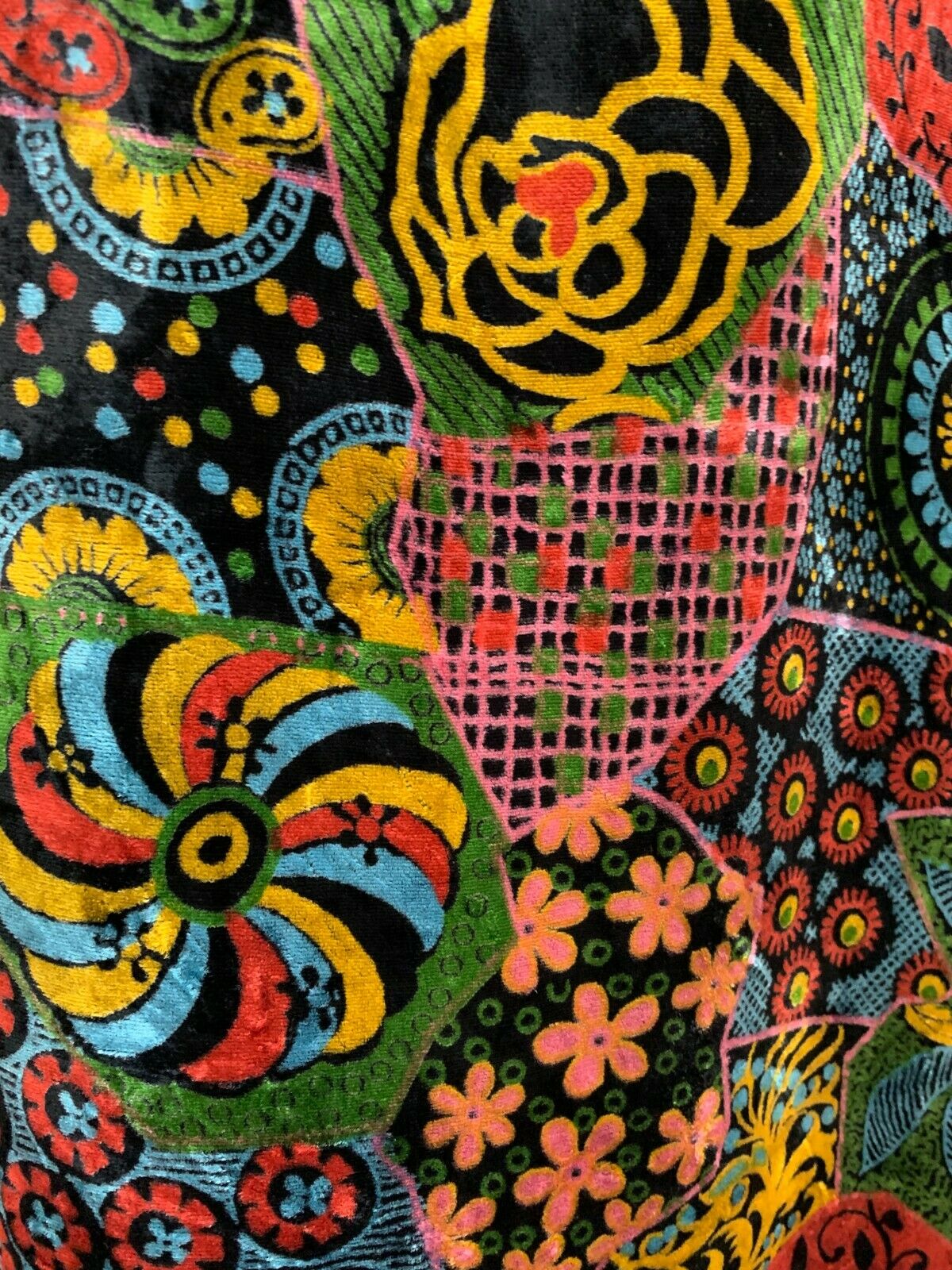 Vintage 70's Handmade Velvet Maxi Skirt Hippy Boho Festival Peasant Psychedelic - Fresh Stock Dated February 2026